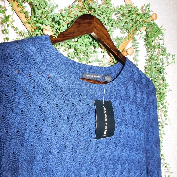 Blue Ribbed Sweater - Picture 3 of 3